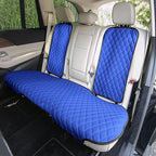 FH Group Car Seat Cover Cushion - Cars Trucks SUV, Faux Leather Car Seat Cushions, Waterproof Car Seat Cover Cushion, Universal Fit Car Seat protector Rear Set Blue