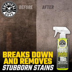 Chemical Guys Foaming Citrus Fabric Clean Carpet & Upholstery Cleaner, Ready to Use, Sprayable (for Carpets, Seats & Floor Mats), Safe for Cars, Home, Office, & More, 2-16 fl oz, Citrus Scent