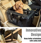 FluffyDream Pet Travel Carrier Soft Sided Portable Bag for Cats, Small Dogs, Kittens or Puppies, Collapsible, Durable, Airline Approved, Travel Friendly, Carry Your Pet with You Safely and Comfortably