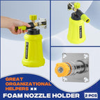 M MINGLE Automatic Foam Cannon Holder, Foam Cannon Wall Mount with 1/4" Quick Connect - 2 Pack