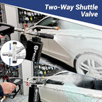 PWACCS Dual Foam Cannon with Pressure Washer Short Gun, Foam Cannon Dual Connector Accessory, Car Wash Foam Gun Kit with 1/4" Quick Connector, 5 Power Washer Sprayer Nozzles, 1.5 Liter, 5000 PSI