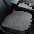 Linen Car Seat Covers for Cars - Non-Slip and Soft, 2 PCS Bottom Seat Cover Protectors with Storage Pocket, Linen Front Seat Covers Used for SUVs, Cars, Sedans (Deep Grey)