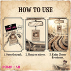 PumpCar 2 pieces Wanted Luffy double-sided hanging Japanese anime cherry-scented One Piece car air freshener for rearview mirror Car Interior Accessories Household Gifts Cool Household Gifts