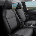 AOMSAZTO Custom Fit for Toyota Corolla Cross Hybrid 2023 2024 2025 Faux Leather Car Seat Covers Full Set Compatible Airbag Corolla Cross Hybrid S,SE,XSE Seat Protector Sedan Black+Grey