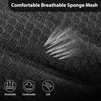 CAR PASS 3D Foam Mesh Leather Car Seat Covers Front Seats, Breathable Two Front Seat Cover for Cars, Comfortable Universal Fit for SUV Truck Sedan Automotive Anti-Slip Airbag Compatible, All Black