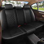 AOMSAZTO Car Seat Covers Full Set Fit for Nissan Rogue Sport 2017-2022 Waterproof Faux Leather Car Seat Cushions Automotive 5 Seat Covers Set（Black）