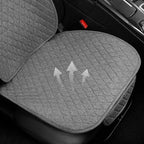Car Seat Covers, 2 Pack Linen Front Seat Covers for Car, Non-Slip Soft Breathable Front Car Seat Protector Universal Fit Most Automotive, Van, SUV, Trucks (2Pack Light Grey)