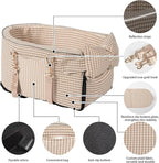 Center Console Dog Car Seat for Small Dog Removable Pet Car Seat with Cushion Board Safety Belt Console Dogs Seats for Mini Pet Puppy Up to 15 Lbs