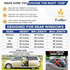 EcoNour Car Window Screens for Camping (Pack of 2) | 100% Protection from Bugs, UV and Mosquito Net | Breathable Mesh Baby Window Covers for Privacy Blackout (Medium 38"x20") | Car Window Accessories
