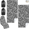 2 Pack Car Seat Towel Covers with Storage Bag 63 x 32 Inch Athletic Running Towel Seat Sweat Washable Non Slip Cover Gift for Car Outdoor Sport Activities (Paisley)