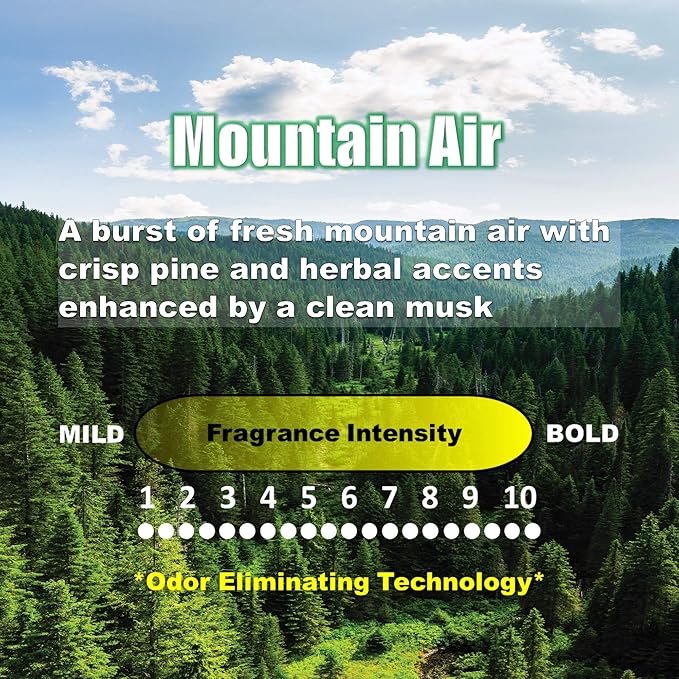 Car Vent Clips Air Freshener Stealth Stix Car Vent Clips that Slip on Vent Blade, 1-Pack/4-Stix (Mountain Air)