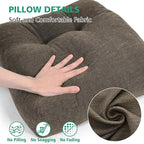 Shinnwa Lumbar Support Pillow for Office Chair, Memory Foam Back Support Pillow for Back Pain Relief, Car, Chair and Couch, 15x17.5x4.5in, Brown