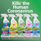 OdoBan Ready-to-Use Disinfectant and Odor Eliminator, Set of 3 Spray Bottles, Made in the USA, Original Eucalyptus and Lavender Scents, 32 Ounces Each