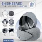Travel Neck Pillows for Airplanes – Sleep Comfortably on Long Flights, Roadtrips, Home or Office. All-in-One Travel Sleep Kit with Hood, Eyemask and Earplugs