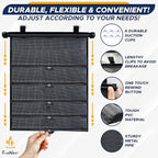 EcoNour Car Window Shades for Baby (2 Pack) - Upgraded | Shades for Side Window | Comes with Enhanced Suction Cups & Large Clips for Durability | Baby Car Accessories (15" x 17")