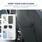 Skechers Memory Foam Car Seat Covers, Leather High Back Seat Covers Quilting Design,Waterproof Sports Car Seat Covers Front Seats,Airbag Compatible, Universal Fit for Most Cars, SUVs,Trucks,Blue