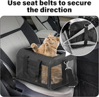 FluffyDream Pet Travel Carrier Soft Sided Portable Bag for Cats, Small Dogs, Kittens or Puppies 17 lbs Max, Collapsible, Durable, Airline Approved, Travel Friendly (Medium)