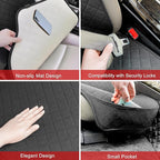 Linen Car Seat Covers Front Seat Covers Breathable Cloth Fabric Car Seat Protector - Universal Fit for Cars, Vans, SUVs, Trucks - 2 Units - Black