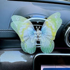 3 Pcs Embroidery Fragrance gradient Butterfly Decoration, Butterfly Car Vent Clips, Embroidery Fragrance Butterfly Car Air Freshener Clip Charm Car Inter Decor Cute Car Accessories for Women Girls