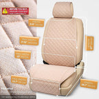 IVICY Faux Linen Front Car Seat Cover – Durable, Non-Slip Seat Protector for Cars – 1 Unit, Light Beige
