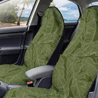 2 Pack Car Seat Towel Covers, Sweat Protector for Front Seats, Premium Thickened Microfiber with Elastic Strap, Breathable & Quick Dry, Machine Washable Cover for Gym Running Universal Fit Banana Leaf