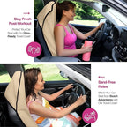 lebogner Waterproof Sweating Car Seat Cover for Post Gym Workout, Running, Swimming, Beach and Hiking, Universal Fit Anti-Slip Bucket Seat Protector for Cars, SUVs and Trucks, Machine Washable, Beige