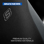 Skechers Seat Covers, Premium Breathable Polyester Seat Covers, Car Seat Covers Full Set Airbag Compatible, Automotive Comfort for Most Cars, Vans, Trucks, SUVs (Full Set,Grey)