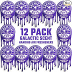 Chemical Guys Hanging Air Freshener, Galactic Scent 12 Pack, Great for Cars, Trucks, SUVs, RVs, Home, Garage, Workspace, Dorm Room & More (4 x 3 Packs) - AIR42304