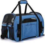 EliteField Soft Sided Pet Carrier (3 Year Warranty, Airline Approved), Multiple Sizes and Colors Available (Large: 19" L x 10" W x 13" H, Sapphire Blue)