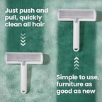 TripleWood Pet Hair Removal Tool and Lint Roller Value Set, Extra Sticky Lint Remover and Reusable Dog Cat Hair Remover for Pet Hair Removal on Furniture, Couch, Carpet, Clothing, Bright White
