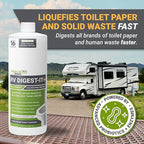 Unique RV Digest-It+, 16 Extra-Strength RV Toilet Treatments - Liquifies Waste and Toilet Paper - Odor Eliminator (32 oz)