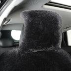 Natural Fur Sheepskin Universal car seat Covers for seat Cushion Auto Accessories, (Smoky Grey, Universal Fit)