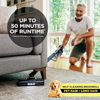 Shark Cordless Vacuum Cleaner with HEPA Filter, Lightweight, Portable, Rechargeable, Powerful Pet Hair Pickup, Removable Handheld, Crevice Tool, Dusting Brush, 50-min Runtime, Blue, IZ363HT