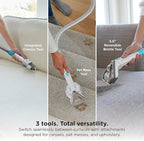 Shark CarpetXpert | Upright Carpet, Area Rug & Upholstery Cleaner | Carpet Shampooer with StainStriker Handheld Tough Stain Eliminator | Removes Tough Stains & Odors | 3 Cleaning Tools | White | EX201