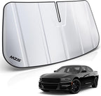 MZS Windshield Sun Shade Compatible with Charger 2011-2023, Foldable Car Front Window Sunshade with Storage Pouch, Sedan Sun Visor Shield Accessories for Interior Protector