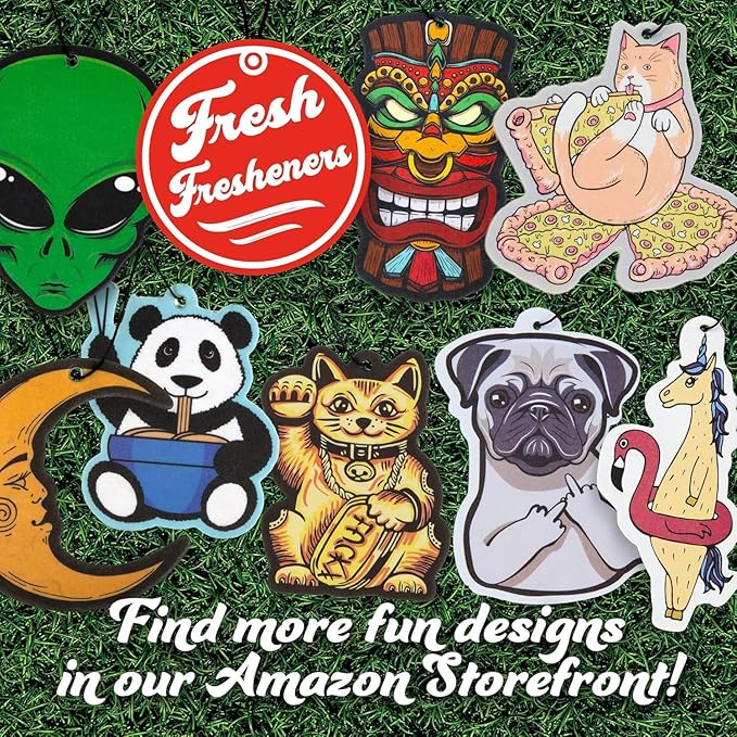 Fresh Fresheners Cute Funny and Aesthetic Car Air Fresheners 4-pack Scented With Premium Oils (Adventure Girl)