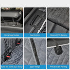 Grey Dog Car Seat Cover for Back Seat X-Large,Non-Stick Fur,Pet-Friendly and Waterproof - Universal Fit Interior Protector for Auto, Van, SUV - Ideal for Kids and Pets (X-Large)