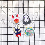 Pounchi Japanese Anime Car Air Freshener Cards (4 Pack Refreshing Ice Scent) Cute Anime Accessories for Car Interior Hanging Gift Rearview Pendant Supplies