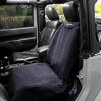 HAPPEGEAR Happeseat Waterproof Car Seat Cover & Protector – Universal Fit Car Seat Towel Cover – Non-Slip Backing, Easy Install & Storage, Machine Washable, Fits Front & Back, Black