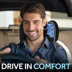 Sealy Memory Foam Neck Pillow for Car or Office Chair – Cervical Neck Pillow, Cooling Car Headrest Pillow or Office Chair Cushion for Neck