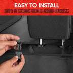 Motor Trend SpillGuard Neoprene Rear Seat Protector - Waterproof Bench Cover for Cars With Gray Stitching, Padding for Kids & Dogs