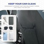 Skechers Memory Foam Car Seat Covers, Leather High Back Seat Covers Quilting Design,Waterproof Sports Car Seat Covers Front Seats,Airbag Compatible, Universal Fit for Most Cars, SUVs,Trucks,Black