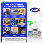 ZORBX Unscented Multipurpose Odor Eliminator 3 items Bundle: 2 Oz + 16 Oz + 32 Oz - Used in Hospitals & Healthcare Facilities - Advanced Trusted Formula - Perfect Bundle to Get Rid of Unpleasant Odors