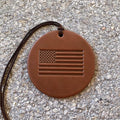 Air Flair | Leather Car Air Freshener | Old Glory | American Flag (Butt Naked Scent)