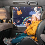 Car Window Shades for Side Windows Baby and Kids,Car Back Window Sun Shade Covers,Strong Magnetic Sunshades Curtains for Truck,27.5" x 19.5" (Starry Sky)