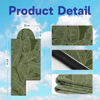 2 Pack Car Seat Towel Covers, Sweat Protector for Front Seats, Premium Thickened Microfiber with Elastic Strap, Breathable & Quick Dry, Machine Washable Cover for Gym Running Universal Fit Banana Leaf
