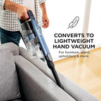 Shark Cordless Vacuum Cleaner with HEPA Filter, Lightweight, Portable, Rechargeable, Powerful Pet Hair Pickup, Removable Handheld, Crevice Tool, Dusting Brush, 50-min Runtime, Blue, IZ363HT