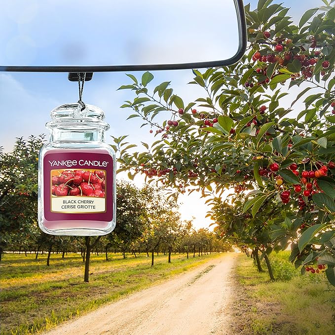 Yankee Candle 1221000E Car Freshener, Car Jar Ultimate, Black Cherry