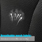 GIANT PANDA Front Seat Cover for Honda, 3D Air Mesh Bucket Car Seat Protectors Custom Fits Honda Civic Accord Pilot CRV HRV Element Passport (Black) 2-Pack
