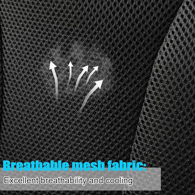 GIANT PANDA 2 Pcs Front 3D Air Mesh Car Seat Cover Custom Fit Ford F150 F250 F350 F450 SuperCrew/Crew Cab Pickup Trucks,Breathable Cooling Seat Protector with Composite Sponge Inside(Gray)